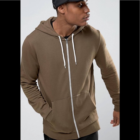 asos mens zip up hoodie